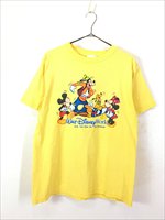 古着 90s USA製 Disney Mickey 笑う ミッキー と仲間たち Tシャツ M