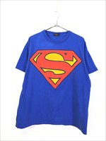 90年代 USA製 Sportswear Superman スーパーマン スウェット ラグランスリーブ ブルー (メンズ M)   O6298