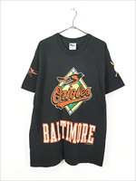 古着 90s USA製 MLB Baltimore Orioles オリオールズ 両面 Tシャツ L