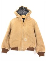 キッズ 古着 Carhartt 裏地 フリース ダック ワーク アクティブ 