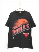 古着 90s USA製 NBA Chicago BULLS ブルズ バスケ グラフィック T