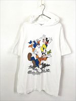 古着 90s USA製 Disney ミッキー グーフィー ドナルド フーデッド T ...