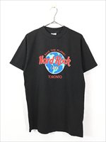 古着 90s USA製 Hard Rock Cafe 「TORONTO」 地球 ハードロック Tシャツ 黒 M 古着【30off】 - 古着 通販  ヴィンテージ 古着屋 Dracaena ドラセナ