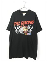古着 90s USA製 LOONEY TUNES TAZ タズ NASCAR レーシング キャラクター Tシャツ XL 古着【10off】 - 古着  通販 ヴィンテージ　古着屋 Dracaena ドラセナ
