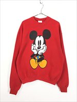 古着 90s USA製 Disney Mickey おすわり ミッキー 両面 BIG