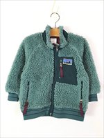 キッズ 古着 07s Patagonia 白タグ クラシック レトロX もこもこ ボア フリース ジャケット 緑 XXS 5歳位 古着【30off】  - 古着 通販 ヴィンテージ 古着屋 Dracaena ドラセナ