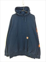 古着 Carhartt ワンポイント パッチ アーム プリント スウェット