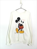 古着 80s Sherry Disney Mickey ミッキー スウェット トレーナー XL