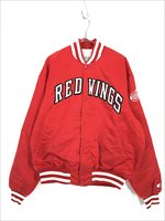 古着 90s USA製 NHL Detroit Red Wings レッドウィングス 光沢 