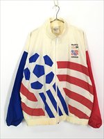 古着 90s adidas 「World Cup USA 94」 ワールドカップ 星条旗 パターン ナイロン ジャケット パーカー L 古着【10off】  - 古着 通販 ヴィンテージ 古着屋 Dracaena ドラセナ