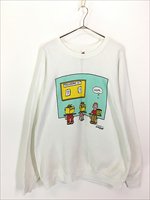 古着 90s USA製 コミカル ポップ アート スウェット トレーナー XL