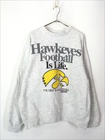 古着 90s USA製 Iowa Hawkeyes ホークアイズ カレッジ アメフト スウェット トレーナー XL 古着【30off】 - 古着 通販  ヴィンテージ 古着屋 Dracaena ドラセナ