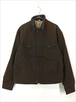 古着 00s 英国製 Barbour 縦ワラント 「DROVER」 本革 レザー襟