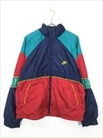 古着 90s NIKE 裏地 天竺 アーム 刺しゅう カラフル クレイジー