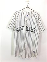 レア《MLB》ロッキーズ ベースボールシャツ/グレー/メンズ2XL