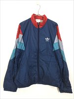 古着 90s adidas 裏地 天竺 カラフル クレイジー ナイロン ジャケット 