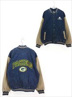 古着 90s NFL Green Bay Packers パッカーズ デニム スタジャン