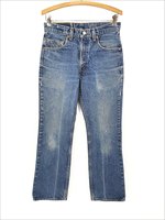 レディース 古着 90s USA製 Levi's 517 濃紺 デニム ブーツカット 