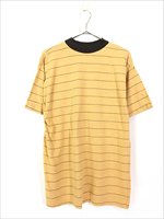 古着 70s STANFIELD'S ボーダー モックネック Tシャツ XL 古着 