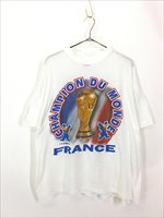 古着 90s France 98 FIFA サッカー ワールドカップ オフィシャル T 