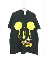 古着 90s Disney Mickey ミッキー BIG フェイス Tシャツ XL位