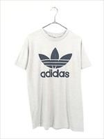 90s USA製 adidas トレフォイルロゴ 両面ロゴ Tシャツ 黒 - メルカリ
