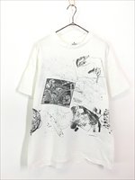 古着 90s USA製 M.C. Escher エッシャー 豪華 マルチ オールド だまし絵 アート Tシャツ L 古着 - 古着 通販 ヴィンテージ  古着屋 Dracaena ドラセナ