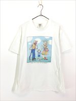 古着 John Long 「YOUNG PABLO PICASSO WITH HIS PARENTS」 ピカソ キュビズム アート Tシャツ L 古着  - 古着 通販 ヴィンテージ 古着屋 Dracaena ドラセナ