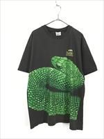 口コミ・レビュー評価が高いおすすめ人気商品の通販 古着 ビンテージ 希少 美品 Tシャツ スネーク アニマル柄 蛇柄 80s トップス
