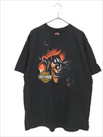 古着 HARLEY DAVIDSON BIG ピエロ 道化師 Capital City フォト Tシャツ