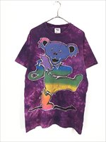 古着 90s USA製 Grateful Dead 豪華 特大 デッドベア 両面 プリント ロック バンド タイダイ Tシャツ L 古着 - 古着  通販 ヴィンテージ 古着屋 Dracaena ドラセナ