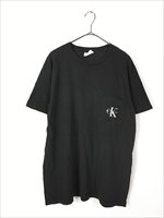 上田の安子_古着90s USA製 オールコットン CK カルバンクライン Tシャツ 黒