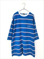 古着 Sean John ボーダー 起毛 パイル ビッグシルエット Tシャツ XL 古着 - 古着 通販 ヴィンテージ 古着屋 Dracaena  ドラセナ