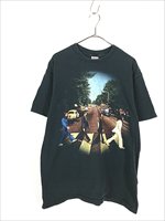 古着 00s The Beatles 「ABBEY ROAD」 メンバー フォト ミュージック バンド 両面 プリント Tシャツ L 古着 - 古着  通販 ヴィンテージ 古着屋 Dracaena ドラセナ