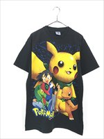 アカウントの商品についてPOKEMONポケモンゲームアニメキャラクターTシャツtシャツピカチュウXL黒