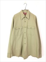 古着 70s USA製 Dickies オールド コットン ツイル ワーク シャツ