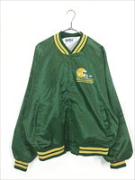 古着 90s USA製 NFL Green Bay Packers パッカーズ 光沢 サテン 
