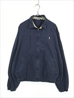 古着 90s USA製 Polo Ralph Lauren コットンツイル スウィング トップ ジャケット 紺 L 古着 - 古着 通販 ヴィンテージ  古着屋 Dracaena ドラセナ