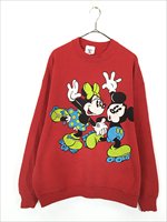 古着 90s Disney Mickey ミッキー ミニー ローラースケート