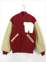 古着 90s USA製 Ripon Jackets 「W」 本革 レザー ウール
