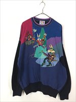 古着 90s LOONEY TUNES Lario Sweater 限定 417/3500 刺しゅう ニット セーター XL 古着 - 古着 通販  ヴィンテージ 古着屋 Dracaena ドラセナ