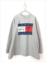 古着 90s USA製 TOMMY HILFIGER フラッグ ロゴ リブなし