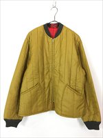 古着 60s DACO レッド ライナー フルジップ パデッド キルティング