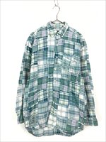 古着 90s GAP マルチ チェック パッチワーク コットン シャツ S - 古着 通販 ヴィンテージ 古着屋 Dracaena ドラセナ