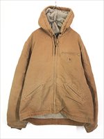 古着 Carhartt 裏ボア ブラウン ダック デトロイト ジャケット 