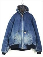 古着 80s USA製 Carhartt 裏地 ネイティブ柄 ブランケット デニム 