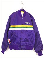 古着 90s USA製 STARTER NBA UtahJazz ジャズ 光沢 サテン