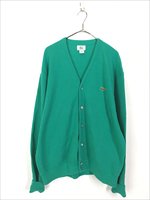 古着 80s USA製 IZOD LACOSTE ワニ パッチ アクリル ニット