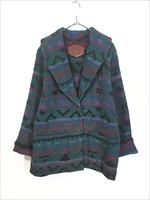 レディース 古着 90s USA製 WoolRich ネイティヴ チマヨ