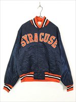 古着 90s USA製 STARTER SYRACUSE 光沢 サテン カレッジ 